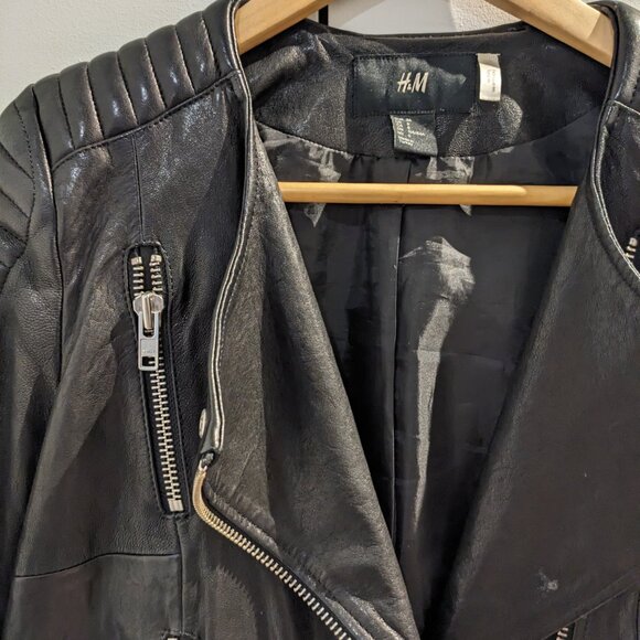 H&M real leather jacket - Picture 4 of 6